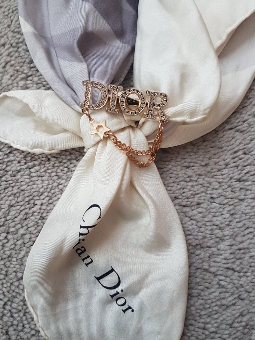 Gold D Brooch for Women